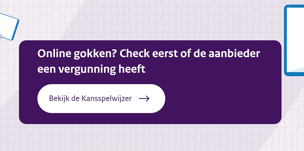 Online gokwijzer Bron: kansspelautoriteit.nl